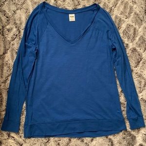 PINK Victoria’s Secret blue long sleeve shirt